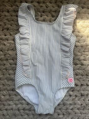Ruffle Butts One-Piece Seersucker Swimsuit
